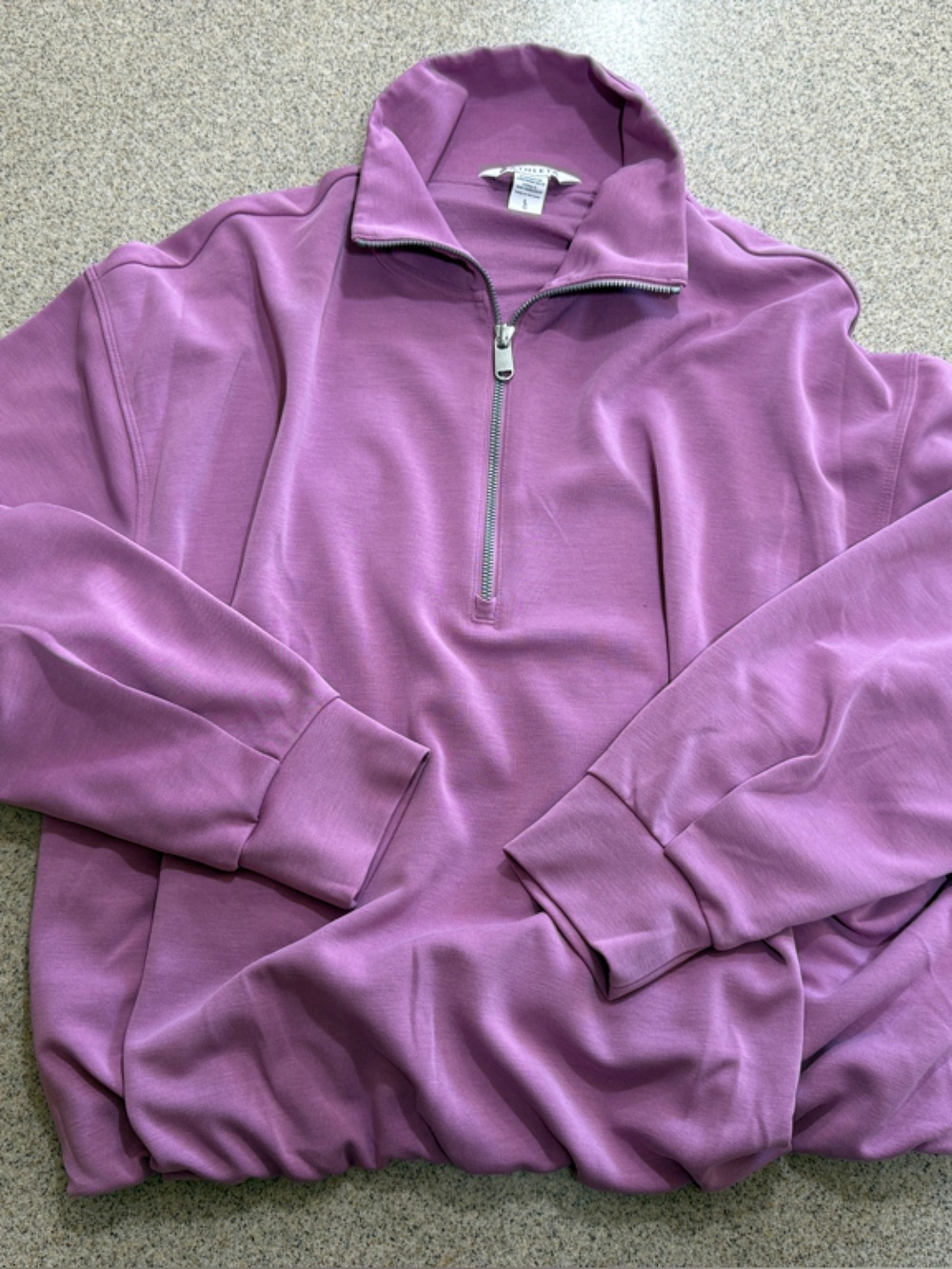Athleta Sea Soft Bubble Hem Half-Zip Pullover Hoodie